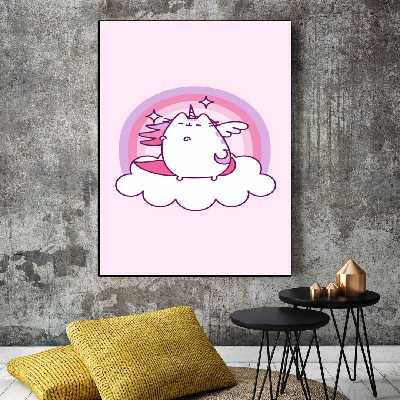 تابلو شاسی بکلیت طرح کارتونی یونیکورن مدل SH-13898