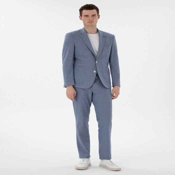 کت و شلوار مردانه آبی روشن پیرکاردین - فروشگاه لباس شهرمون