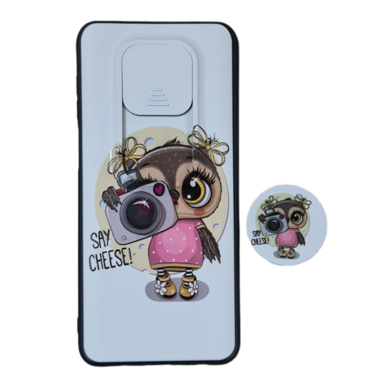 کاور طرح دخترانه کد 968 مناسب برای گوشی موبایل شیائومی Redmi Note 9s / 9 Pro به همراه پاپ سوکت