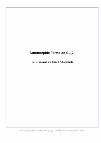 خرید و دانلود نسخه کامل کتاب Automorphic forms on GL(2)