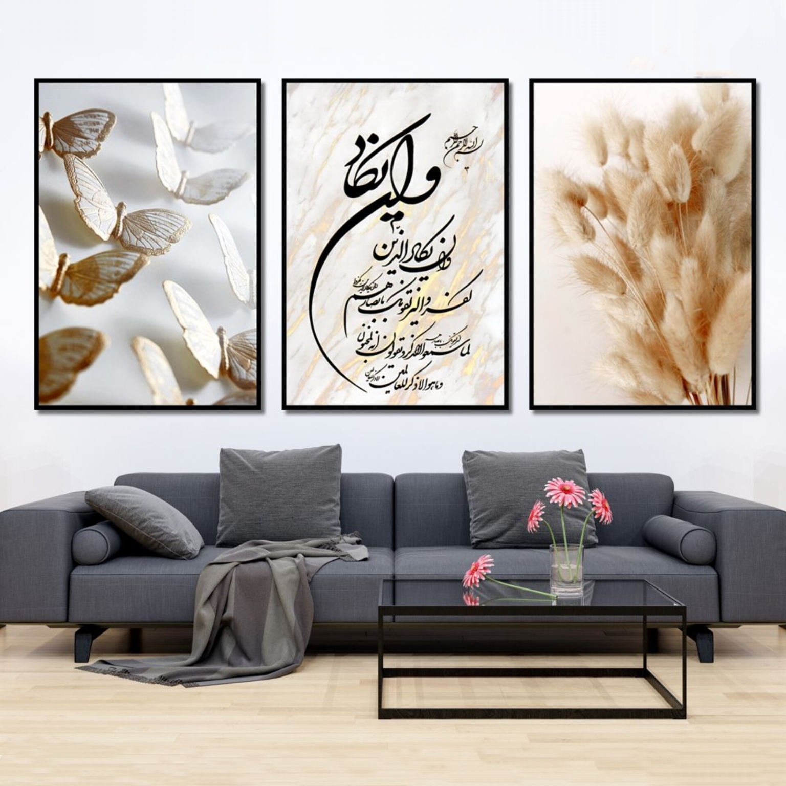 تابلو مدل دکوراتیو کد 4022 مجموعه 3 عددی