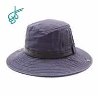 خرید کلاه لبه دار شکاری کتان دکمه دار باند و مارک چرمی Outdoor سرمه ای کد 2815443 - ردگل