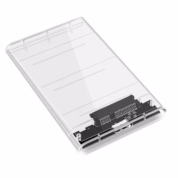 باکس تبدیل SATA به USB 3.0 هارددیسک 2.5 اینچ مدل شیشه‌ای