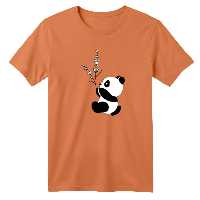 تی شرت آستین کوتاه بچگانه مدل پاندا و گل رنگ گلبهی