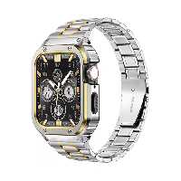 بند و گارد استیل لاکچری MioHHR Stainless Steel Band & Case Apple Watch 45mm
