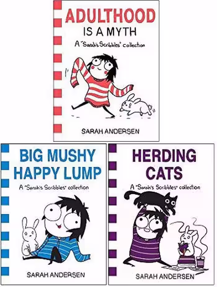 Sarah’s Scribbles Collection 3 Books Set By Sarah Andersen(مجموعه سه جلدی مانگا خطخطی های سارا )