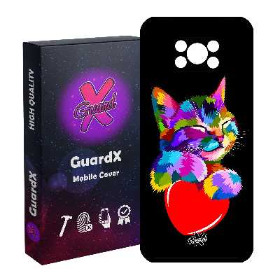 کاور گارد ایکس طرح گربه مدل Glass10269 مناسب برای گوشی موبایل شیائومی Poco X3 Pro