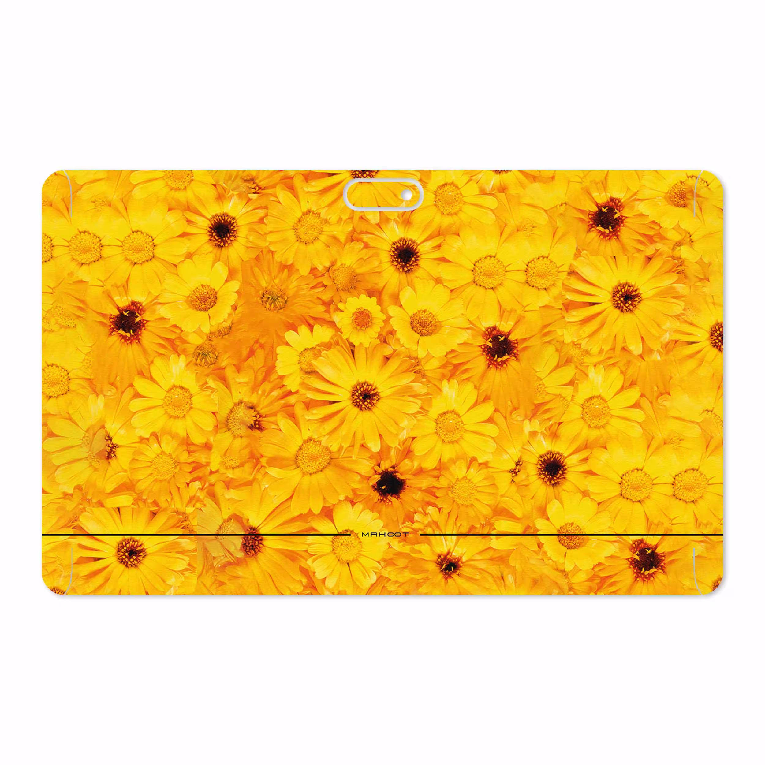 برچسب پوششی ماهوت مدل Yellow-Flower مناسب برای تبلت جی ال ایکس W11 Plus