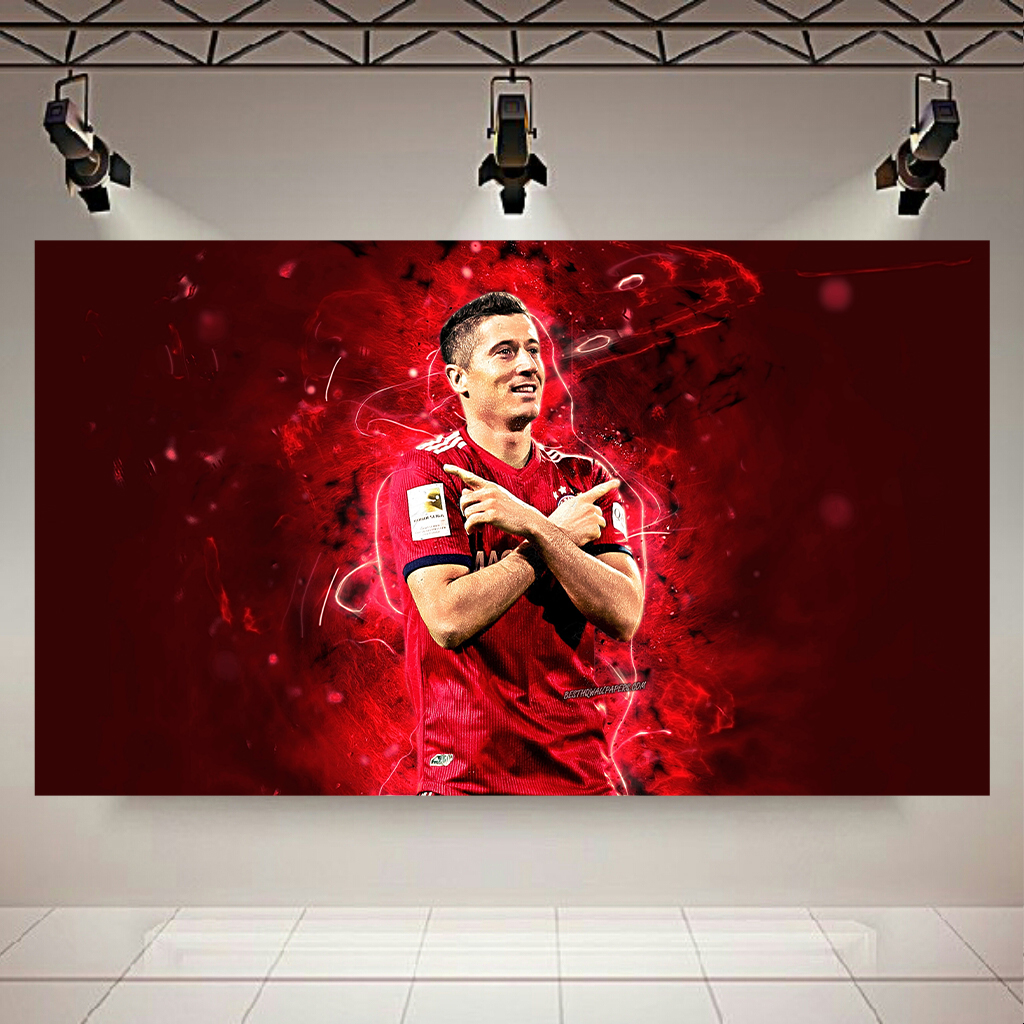 تابلو بوم طرح فوتبال مدل روبرت لواندوفسکی کد AR7770