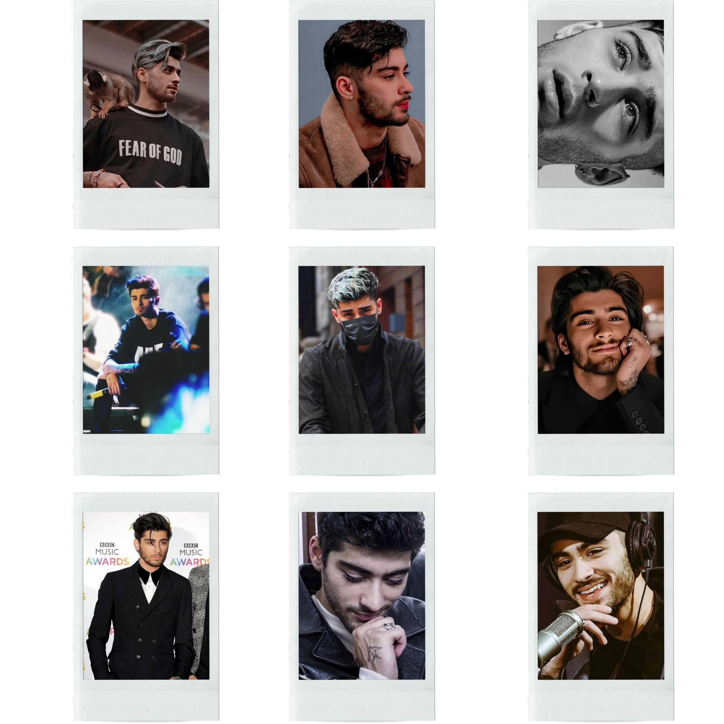 آویز تزیینی مدل zayn malik1 مجموعه 9 عددی