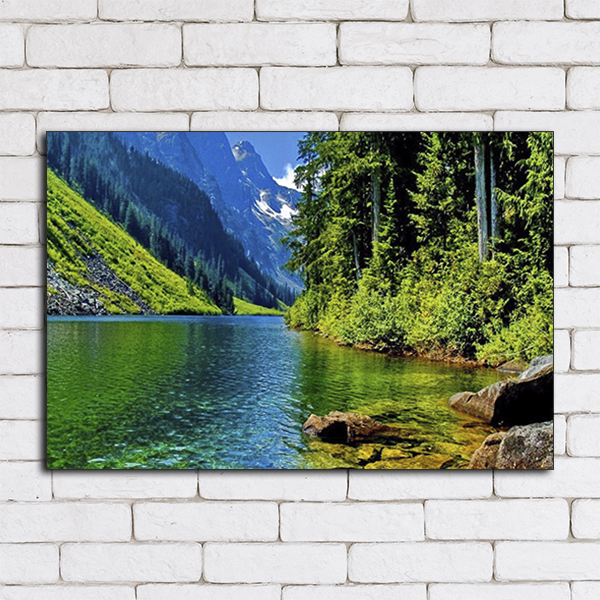 تابلو شاسی طرح منظره دریاچه و جنگل کد GV-1062