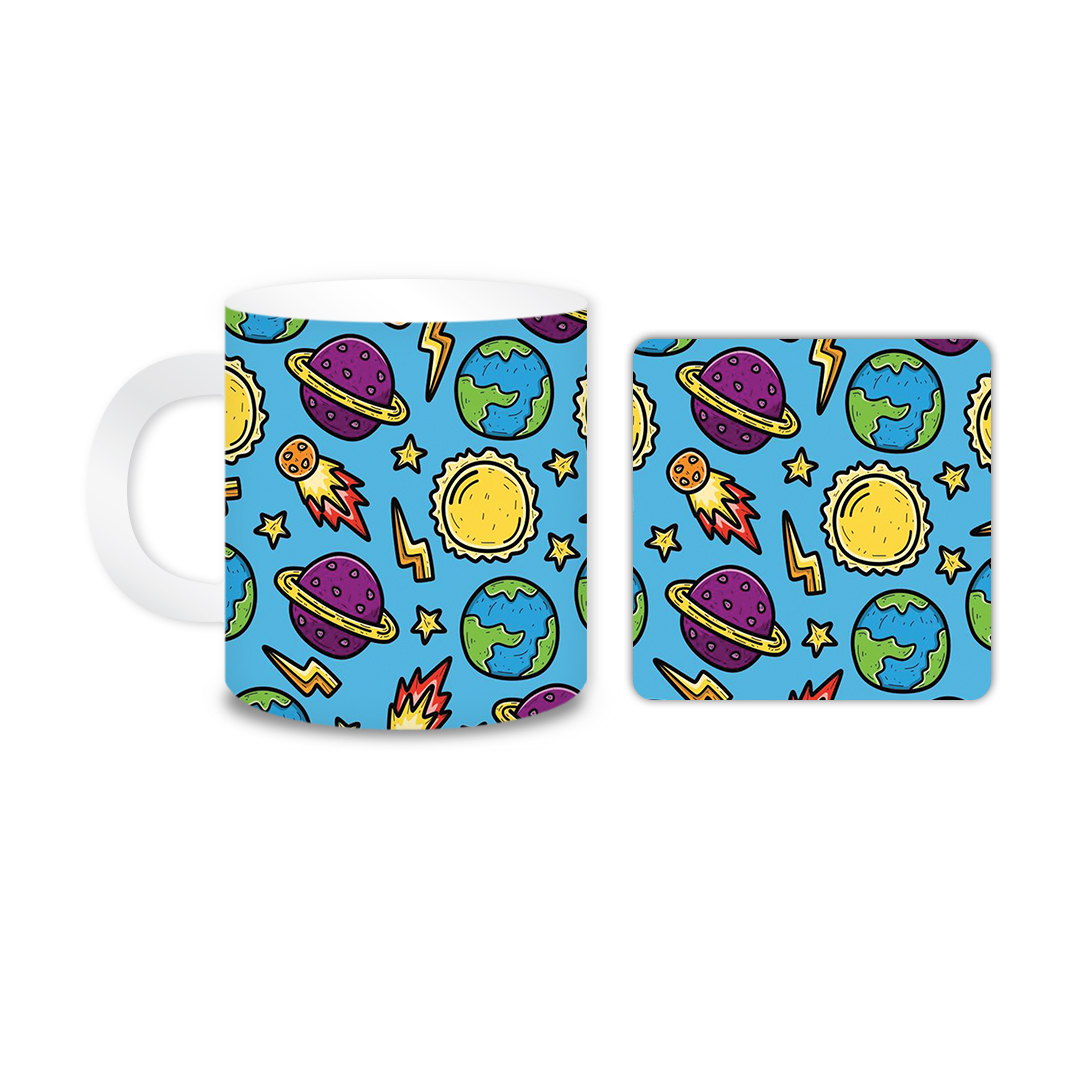 ماگ مدل سیاره کد 1814 به همراه زیر لیوانی