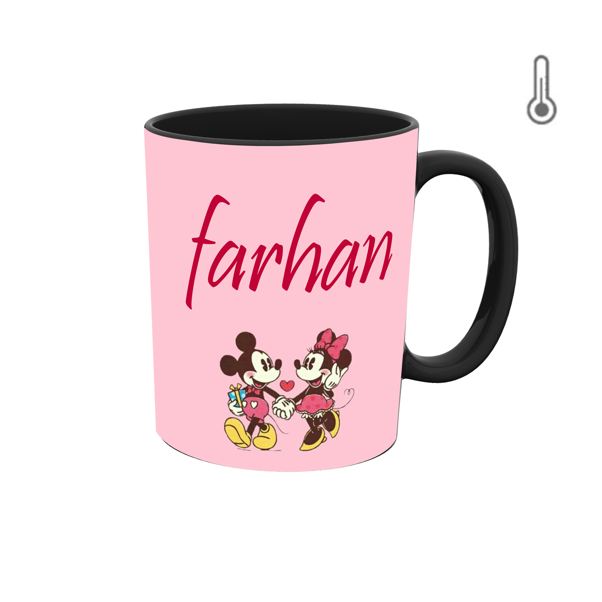 ماگ حرارتی طرح اسم فرهان مدل قلب روز عشق