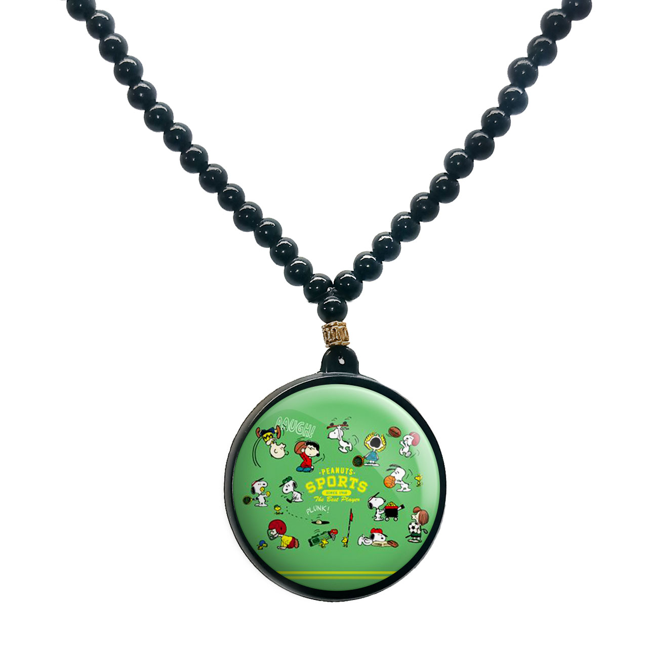 گردنبند پرمانه طرح اسنوپی کد pmd.14531 مدل دو طرفه