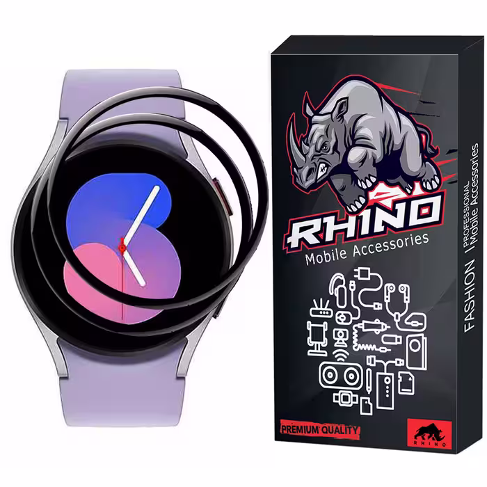محافظ صفحه نمایش راینو مدل R-PMMA مناسب برای مچ بند هوشمند سامسونگ Watch 5 44mm بسته 2 عددی