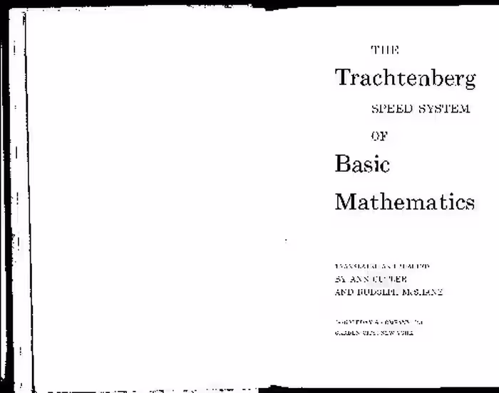 خرید و دانلود نسخه کامل کتاب The Trachtenberg Speed System Of Basic Mathematics
