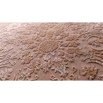 فرش ماشینی زمرد مشهد مدل 21005 زمینه بژ