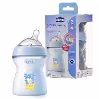 شیشه شیر نچرال 2+ ماه step up آبی چیکو Chicco