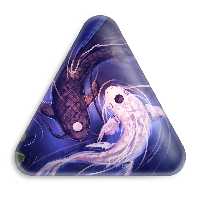 پیکسل خندالو طرح یین و یانگ انیمه آواتار مدل مثلثی کد 12756