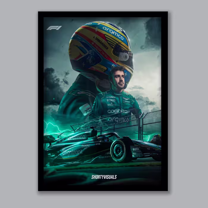 تابلو مدل فرمول یک فرناندو آلونسو Fernando Alonso کد LA-G10196