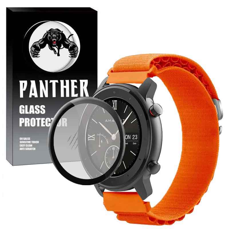 بند پنتر مدل LOOP ALPINE مناسب برای ساعت هوشمند آمازفیت GTR به همراه محافظ صفحه نمایش