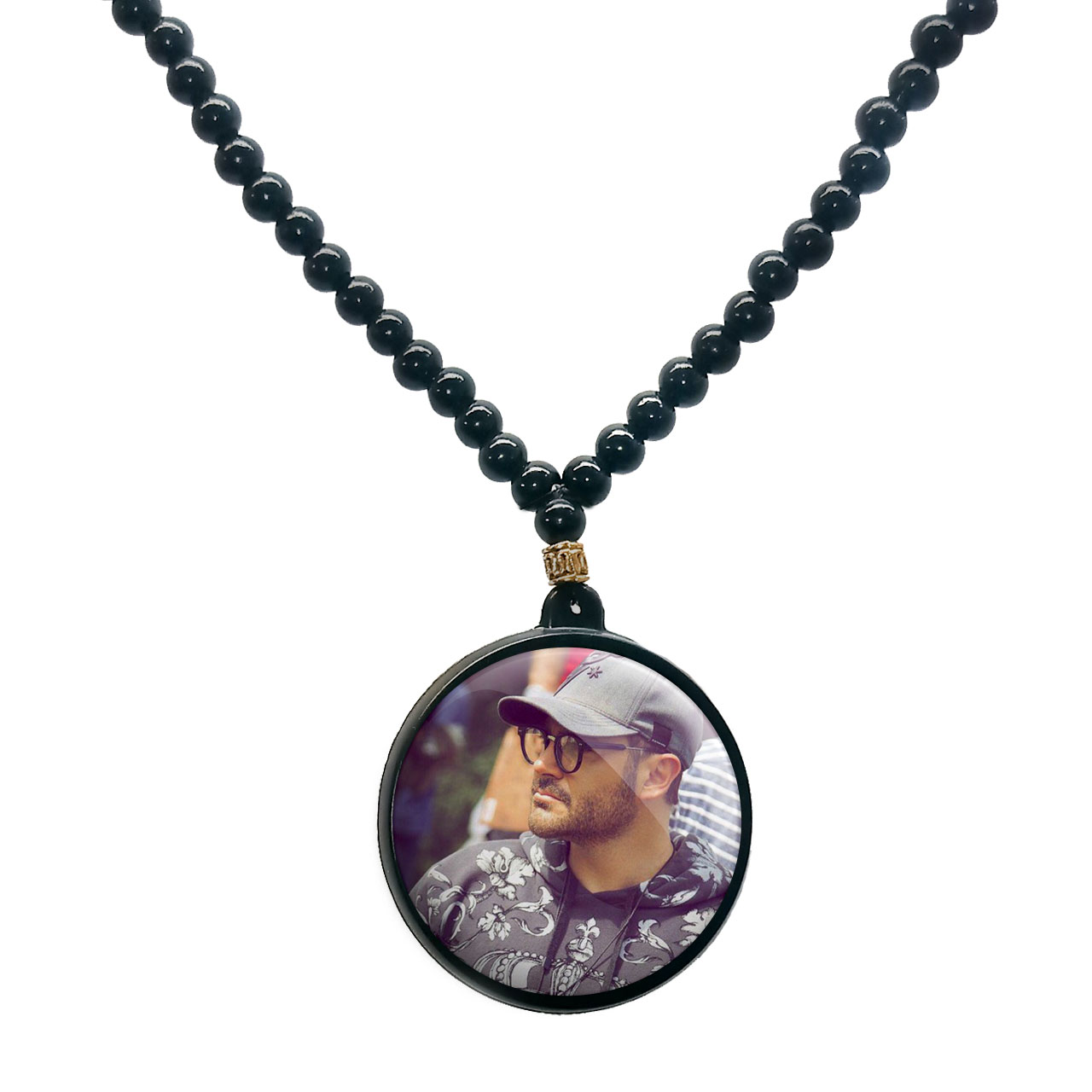 گردنبند پرمانه طرح محمد رضا گلزار کد pmd.24653 مدل دو طرفه