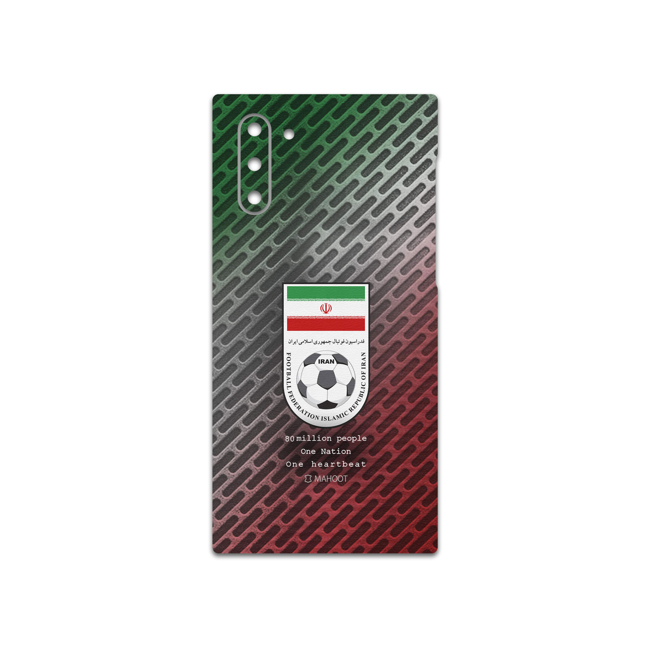 برچسب پوششی ماهوت مدل Iran-National-Football-Team مناسب برای گوشی موبایل سامسونگ Galaxy Note 10