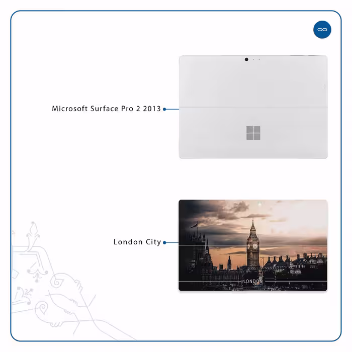 برچسب پوششی ماهوت مدل London City مناسب برای تبلت مایکروسافت Surface Pro 2 2013