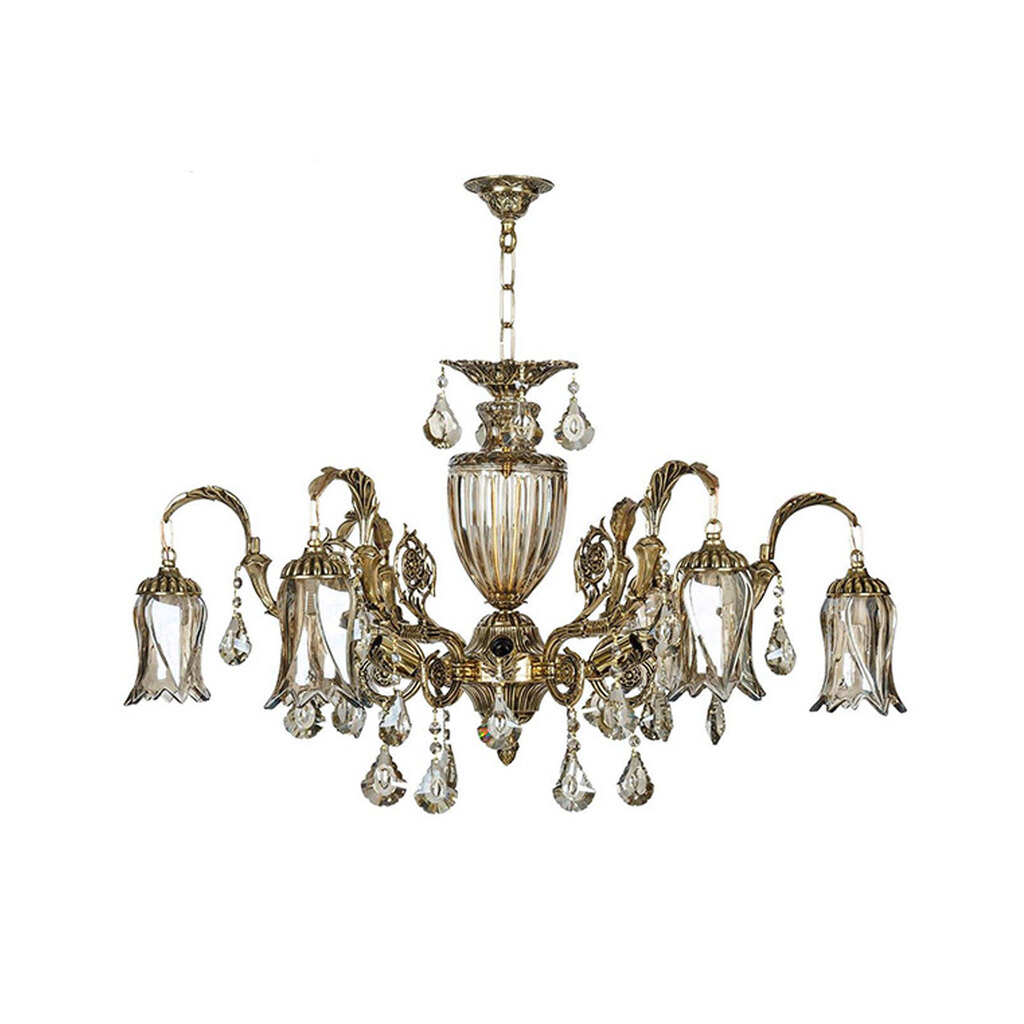 لوستر برنزی ۱۲ شعله چشمه نور مدل C2189.6+6-B