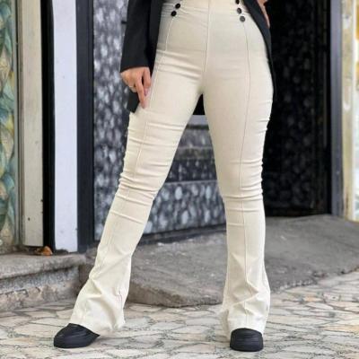 شلوار کتان شش دکمه زنانه