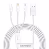 کابل تبدیل USB به لایتنینگ / USB -C / Micro USB باسئوس مدل U-CLM طول 1.2 متر