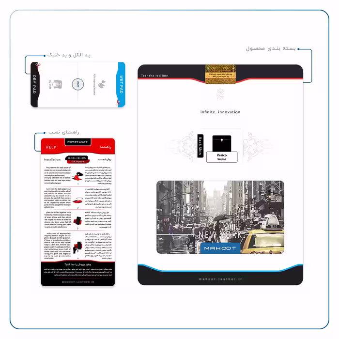 برچسب پوششی ماهوت مدل New York City مناسب برای تبلت وریکو Unipad