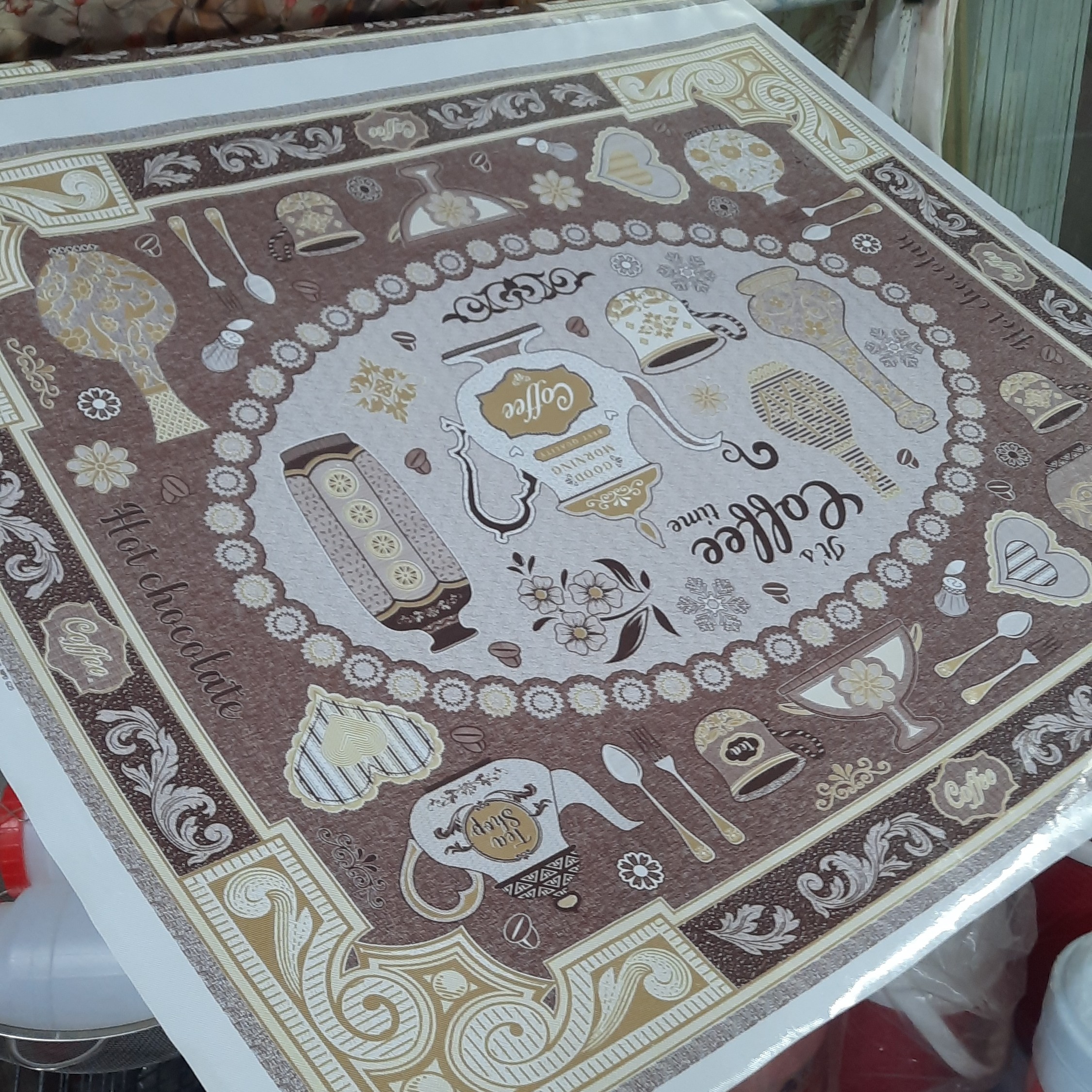 سفره چهارنفره قابی 1 متر در 82 سانت طرح کافه