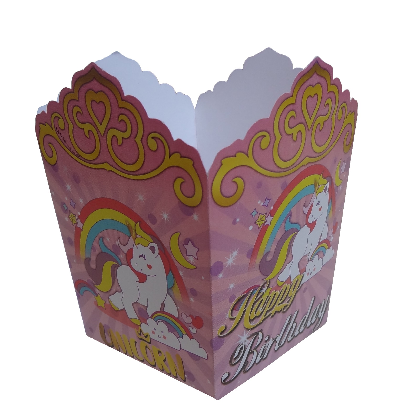 ظرف پاپ کورن مستر تم طرح اسب شاخدار بسته 10 عددی