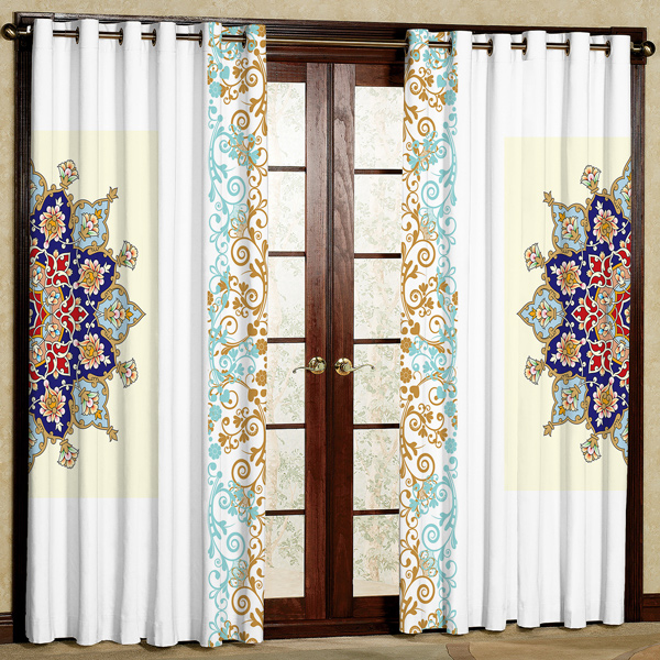 پرده مدل چاپی هازان پانچی کد 323 سایز 200x140 سانتی متر