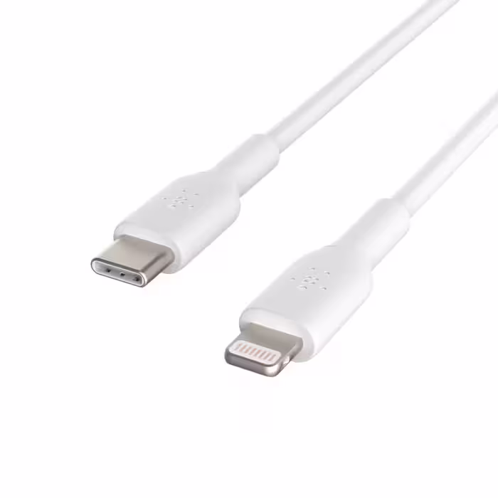 کابل تبدیل USB-C به لایتنینگ بلکین مدل CAA003bt1MWH Fast Charge به طول 1 متر