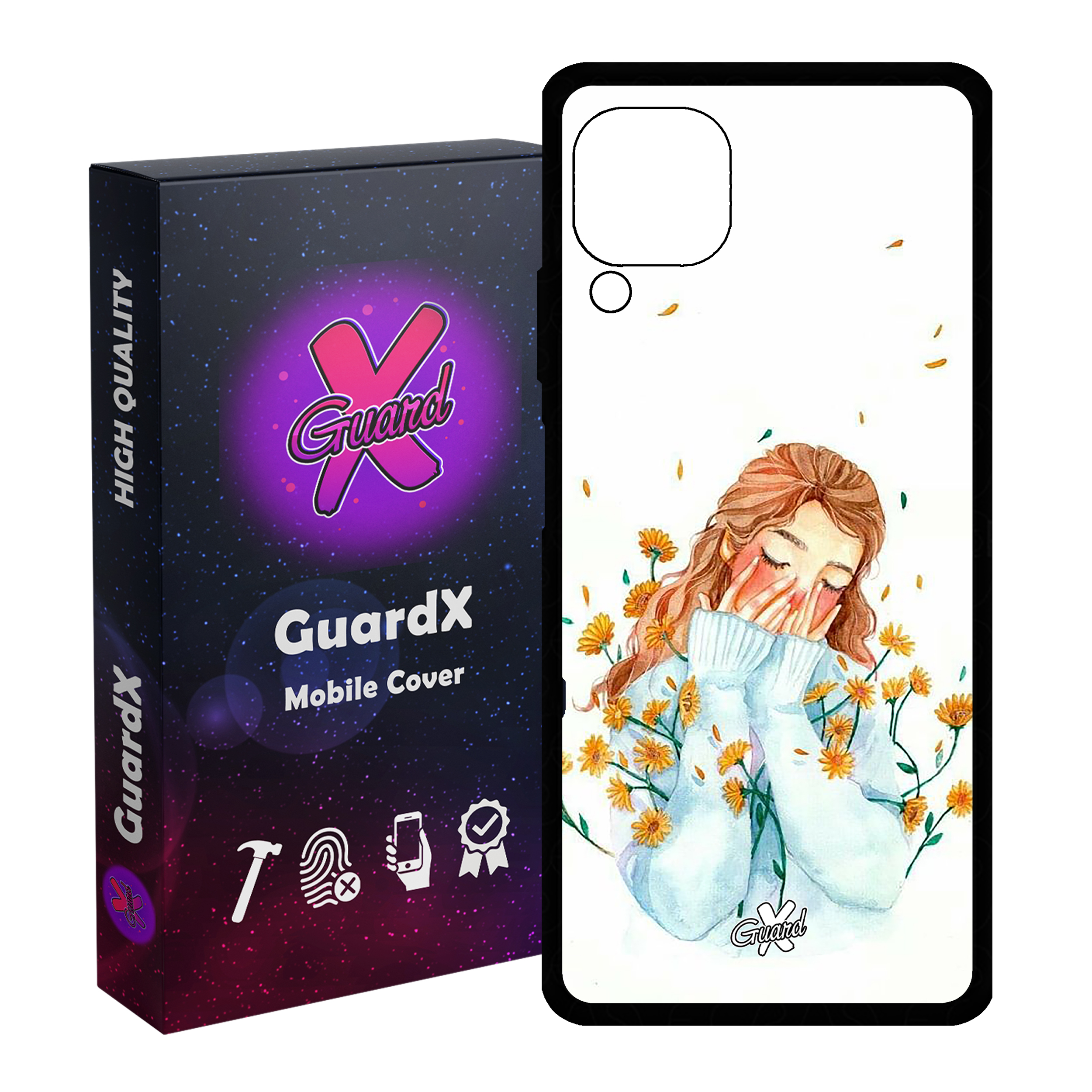 کاور گارد ایکس طرح Girl مدل Glass10315 مناسب برای گوشی موبایل هوآوی Nova 7i / Nova 6 SE / P40 Lite