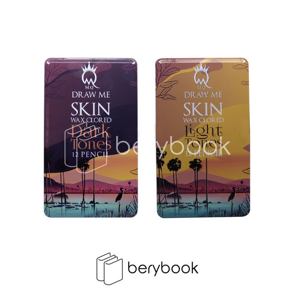 mq / ام کیو / مداد رنگی / پلی کروم / 12 رنگ / dark tones / light tones / کد00012d