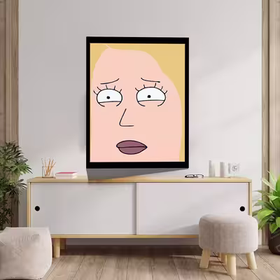 تابلو مدل Rick &amp; Morty کد F-1032