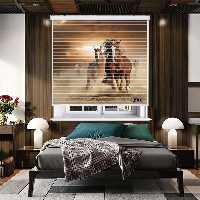 پرده زبرا زیو مدل OA 7054 سایز 150x150 سانتی متر