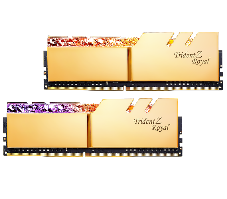 رم کامپیوتر RAM جی اسکیل دو کاناله مدل Trident Z Royal RG DDR4 4266MHz CL17 Dual ظرفیت 32 گیگابایت