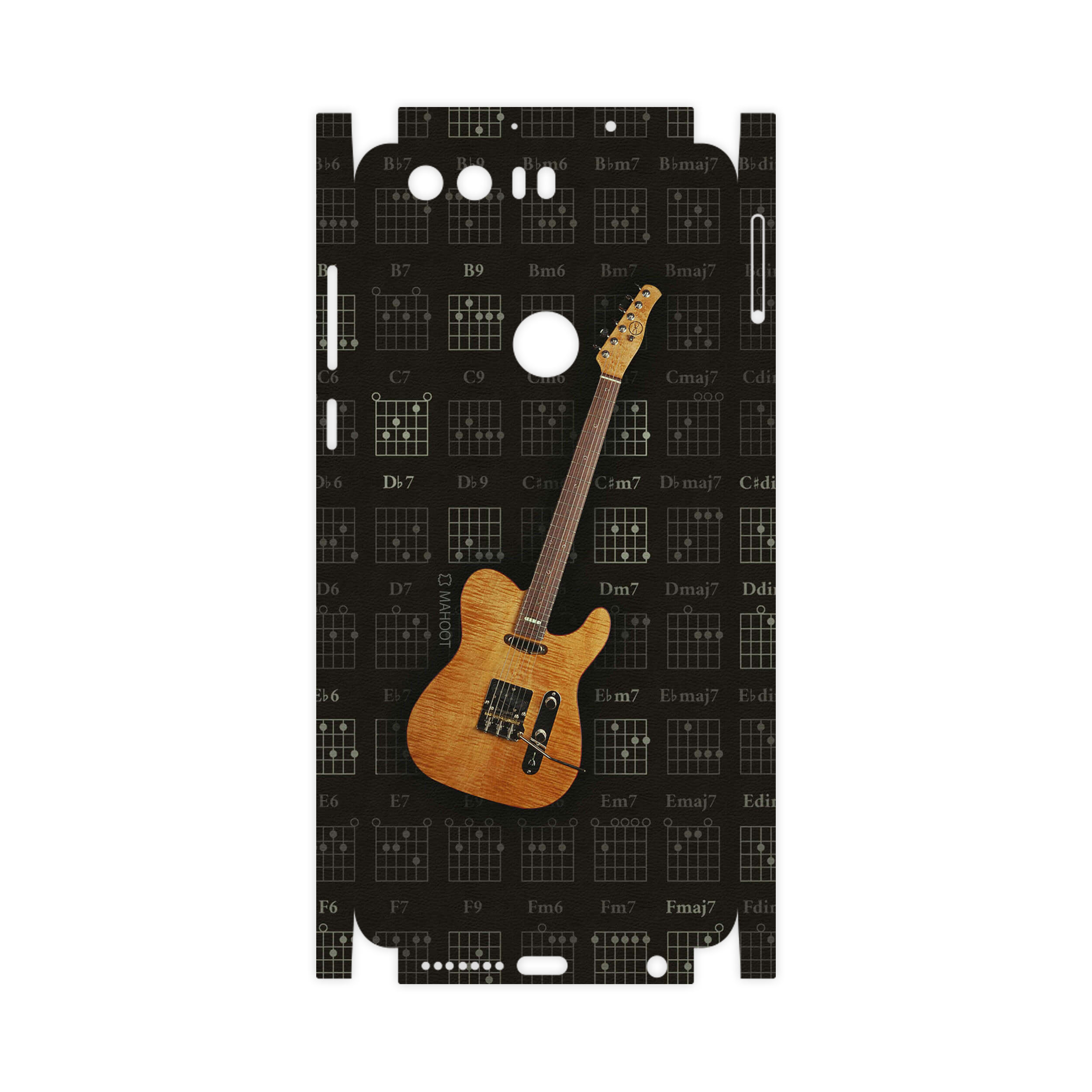 برچسب پوششی ماهوت مدل Guitar-Instrument-FullSkin مناسب برای گوشی موبایل آنر 8