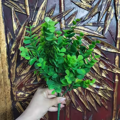 گل مصنوعی مدل شمشاد  120 مجموعه 2 عددی