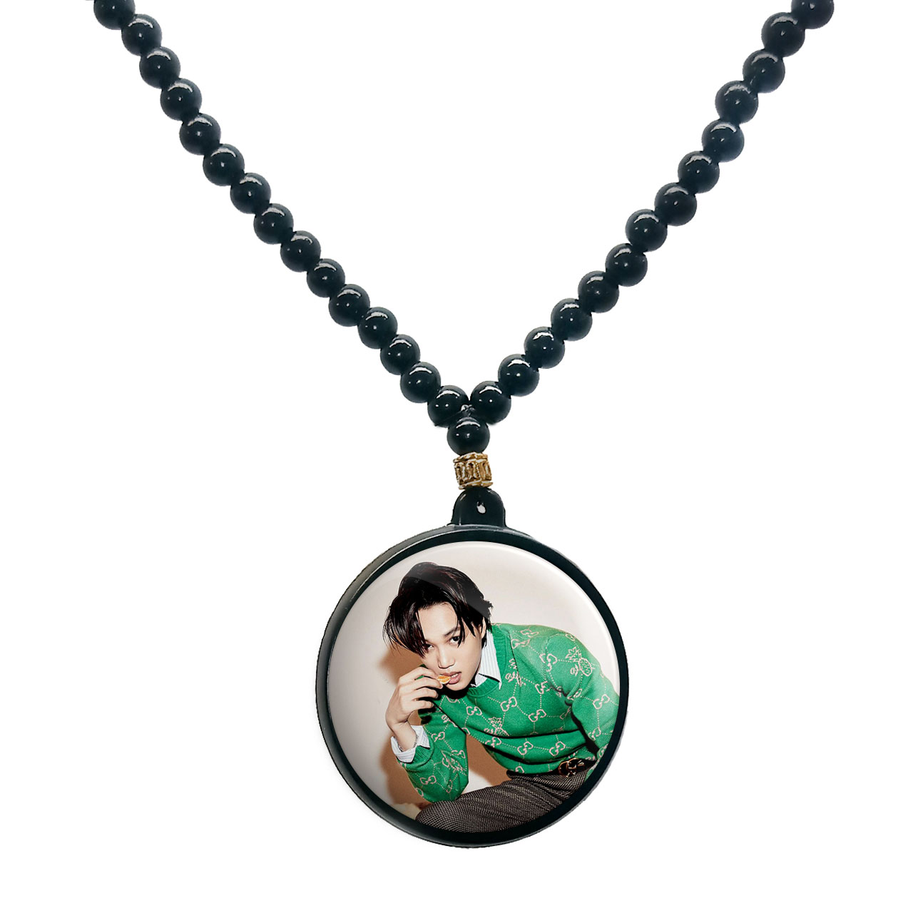 گردنبند پرمانه طرح exo کد pmd.14064 مدل دو طرفه