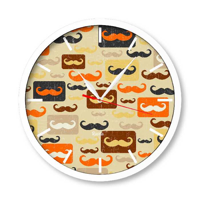 ساعت دیواری راویتا طرح سیبیل مدل 1006