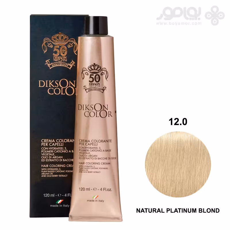رنگ موی دیکسون انیورسری شماره 12.0 رنگ بلوند پلاتینه طبیعی حجم 120 میل