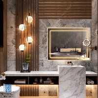 آینه بک لایت مستطیل کد HR8022