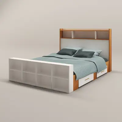  تخت خواب دو نفره اعیان مدل FH337 سایز 160x200 سانتی متر