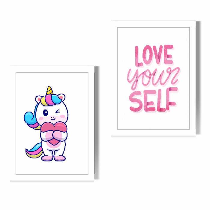 تابلو مدل فانتزی یونیکورن کد WUN مجموعه 2 عددی