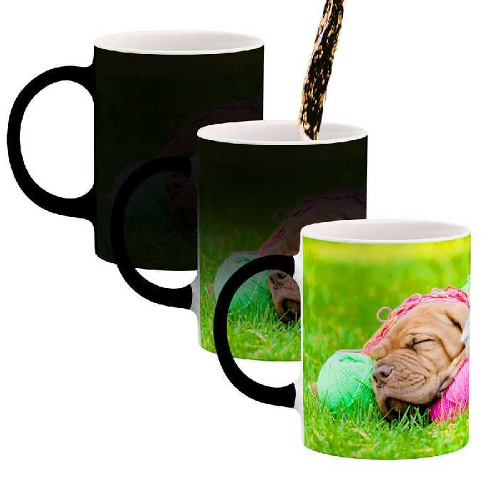 ماگ حرارتی طرح توله گربه و توله سگ  مدل mgph14140